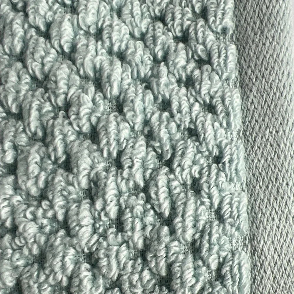 Ecoexistence Bamboo Bath Towels Blue (green) Waffle Soft Cotton Set of 2 NEW